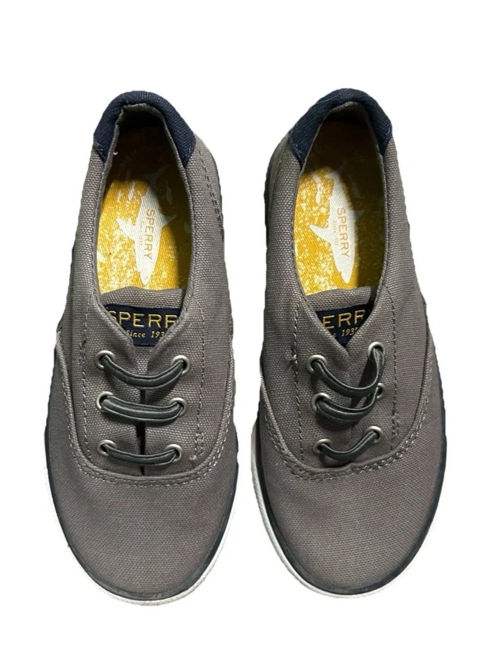 Toddler Boy Sperry Grey Grey Canvas Sneakers Size 10.5
